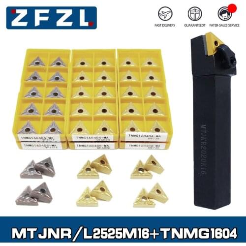 1pc MTJNR MTJNL CNC Tool Holder MTJNR2525M16 MTJNL2525M16 +10pcs TNMG160404 TNMG160408 VP15TF UE6020 US735 Turning tool blade
