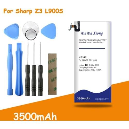 High capacity 3500mAh HE312 Battery For SHARP Z3 L900S FS8009 Replacement batteria + free tools