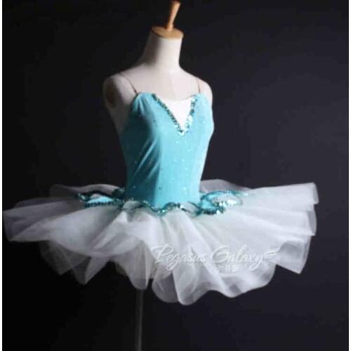 Girls Ballet Dancing Skirt Sky Blue Children Adult High Quality Tutu Custom Made Swan Lake Stage Competition Ballet Tutu