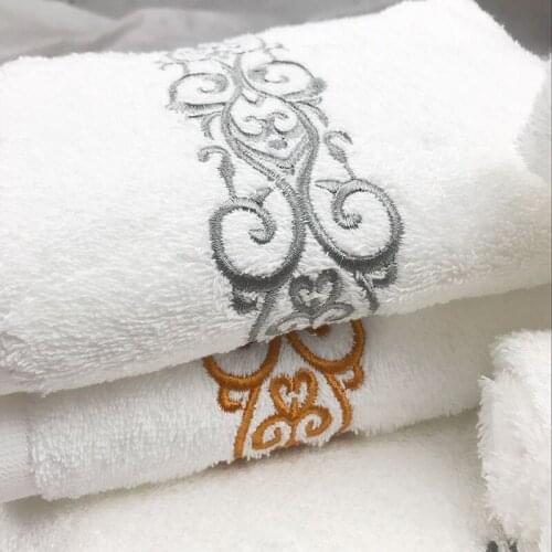 Roman Embroidered Bath Towels Quality 100% Cotton 5-Star Hotel Towel Luxury Bath Towels for Adults Absorbent Face Towel 140x80cm