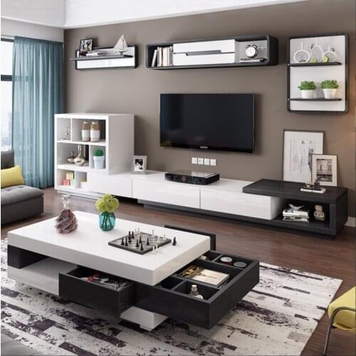 Tea table TV cabinet combination coffee table small table furniture TV cabinet tea table table