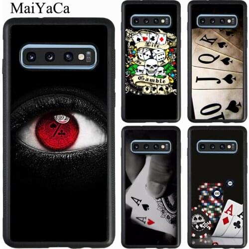 POKER PLAYING CARDS Case For Samsung Galaxy A71 A51 A21S A40 A50 A70 A20e A31 M21 S9 S10 S20 Plus Note 20 Ultra