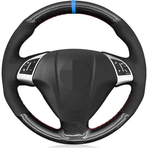 Car Steering Wheel Cover Carbon Fiber For Fiat Grande Punto Bravo Linea 2007-2019 Qubo Doblo Opel Combo Vauxhall Combo 2012-2017