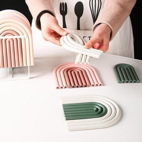 Elastic Cup Mat Table Mat Heat Insulation Silicone Anti-slid Fine Texture Cup Coaster Tea Cup Milk Mug Coffee Cup Coaster