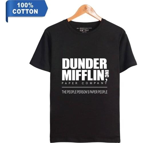 The Office TV Show Dunder Mifflin Men Women Short Sleeve Spring Summer T-shirt Comfortable Cotton T Shirt Paper Company Tshirt