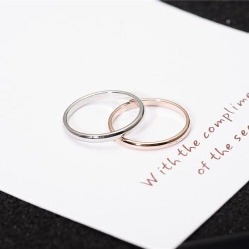 YUN RUO Rose Gold Silver Color Finger Ring for Woman Man Wedding Jewelry 316L Stainless Steel High Polished Top Quality Not Fade