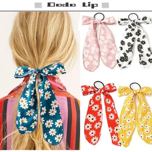 Summer accessories daisy hair Ring Retro French bow hair rope wild large intestine ring Ins Mori tiara rubber bands for hair
