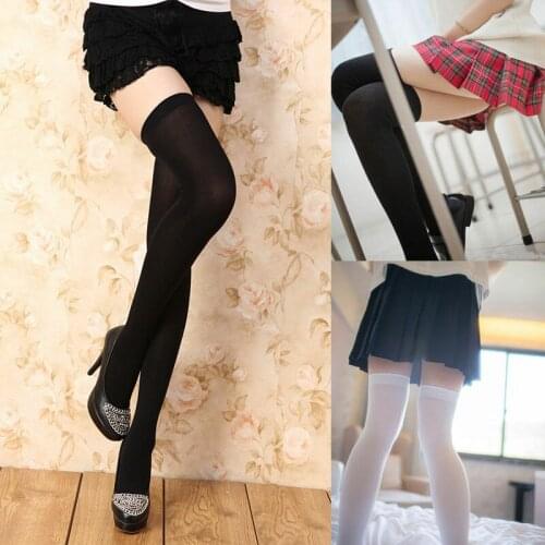 2020 Hot Sale Women Solid Over the Knee Thigh High Mesh Sheer See Through Stockings Summer Sexy Long Boot Stocking female