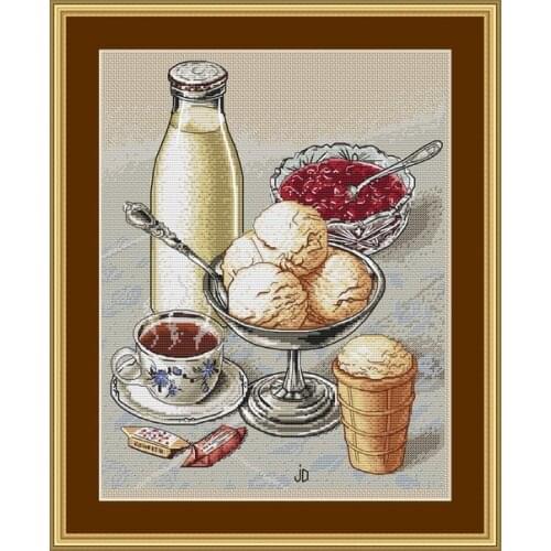 Yihan 2 Cross Stich Set Cross Stitch Kit Embroidery Needlework Craft Packages Cotton Floss New Counted Homfun Painting