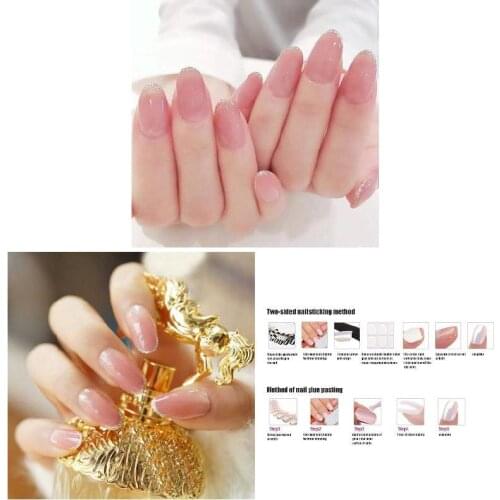 Newest 24 Piece Bridal Nail Patch Nail Art Finished Piece Fake Nails