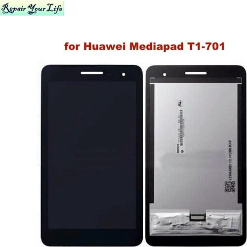 Original 7.0 Tablet LCD Screen Matrix for For HUAWEI MediaPad T1 7.0 T1-701W 701UA T1-701U Display with Touch Digitizer Assembly