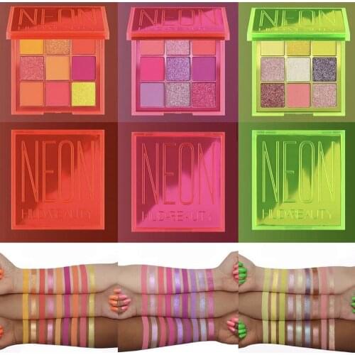 Makeup 9 colors Fluorescent Eyeshadow Palette Matte Portable Glitter Sequins Waterproof Long-lasting Natural Eye Pigment Board