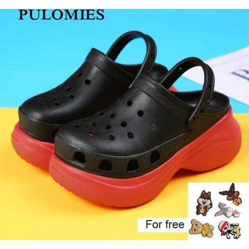 Summer Women Slippers Garden Shoes Quick Dry Wedges Girls Beach Sandals Antiskid Platform Mixed Color Clogs Flip Flops For Women