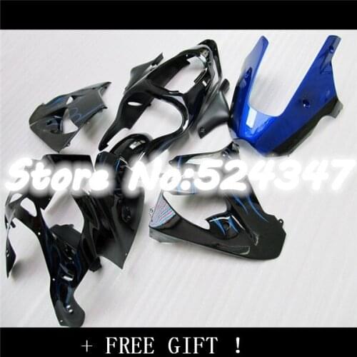Body ALL Glossy black For KAWASAKI NINJA ZX9R 00-01 ZX-9R ALL Gloss black ZX 9R 9 R ZX9 R 00 01 2000 2001 Fairing