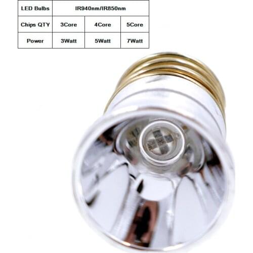 26.5mm Infrared IR 940nm 850nm 7w 5-Core 3-Core 4-Core LED Module 1-Mode Driver SMO Drop-in for 501B 502B Flashlight