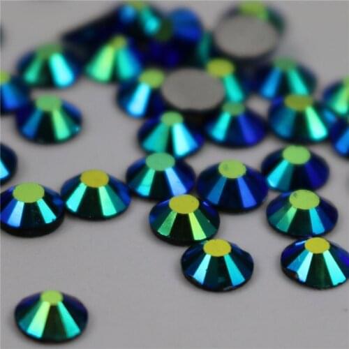 Swarovsky All Sizes SS3-34 Hot fix Rhinestone Glitter Strass Flatback Glass Crystal Hotfix stones Iron on Rhinestones For Garme