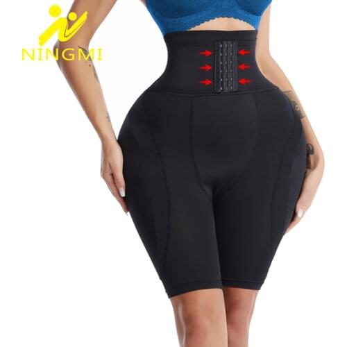 NINGMI Hip Enhancer Butt Lifter Control Panties Women Body Shaper Fake Pad Foam Padded Underpant Female Shapewear Hourglass Body