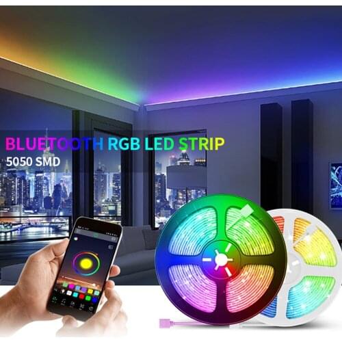 Waterproof 5050 RGB 5V USB LED Strip Light Bluetooth Music Flexible Led Light Tape TV Background DIY Lighting
