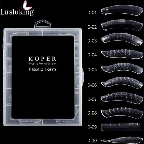 100/120Pcs Clear Quick Building Nail Mold Tips Finger Extension Tool Manicure Full Cover Different Sizes With Box