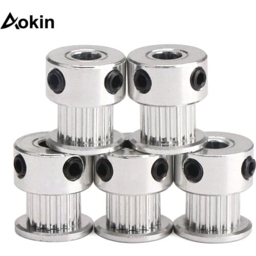 3D Printer Parts GT2 Timing Pulley 20 Tooth 2GT 16 Teeth Aluminum Bore 5mm 8mm Synchronous Wheels Gear Part For Width 6mm 10mm