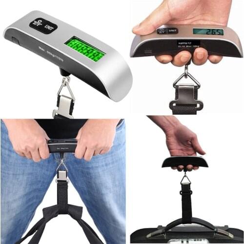 Useful 50kg/110lb Digital Luggage Scale With Backlight Electronic Portable Suitcase Travel Weighs Baggage Bag Hanging Scales#W