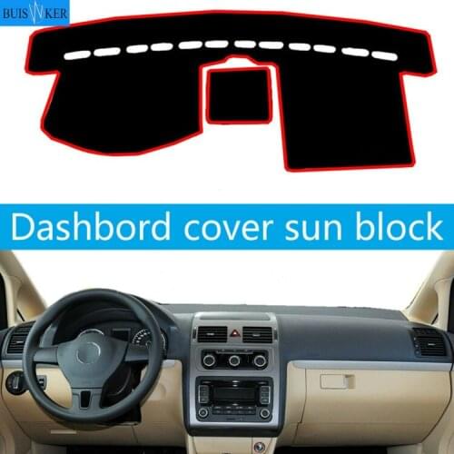Car Dashboard Cover Mat Dashmat Pad Anti-UV Sun Shade Instrument Panel Carpet For Volkswagen VW Touran 2004-2016 Car Accessories