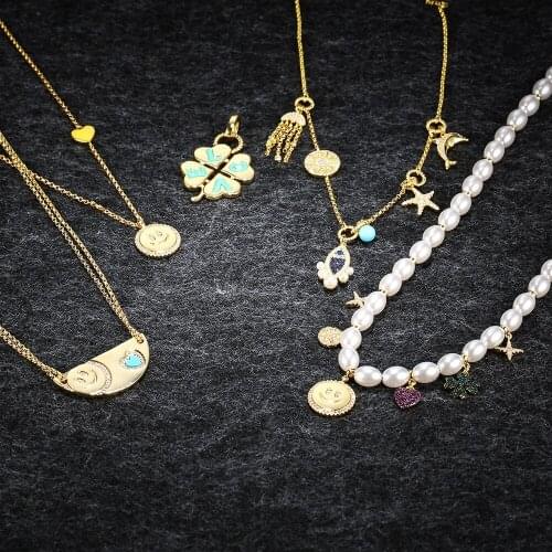 LIDU High Quality 925 Silver Smiley Pearl Necklace With Stylish And Exquisite Monaco Jewelry As A Gift For Friends