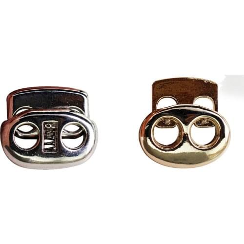 20pc METAL Stopper Spring Toggle Buckle Rope Clamp Hollow Cord Lock Drawstring Stops End Button with 4mm hole Coat Hoodies NK355