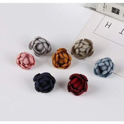 Fashion Handmade burned edge Artificial Fabric Chiffon Headband bud Flower Accessories For Baby Girl Hair Flowers