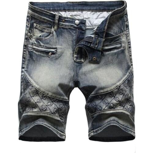 Newsosoo Men's Short Jeans