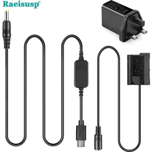 PD Adapter USB Type C EP-5B DC Coupler Kit Replace EN-EL15 Battery for Nikon Z6 Z7 D800 D810 D750 D7500 D7200 D7100 D610 D600