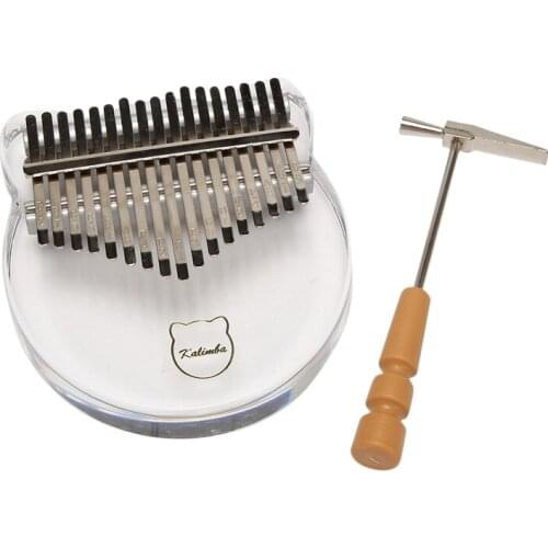 17 Keys Thumb Piano Cartoon Little Bear Acrylic Finger Piano Portable For Kids Adults Beginners Best Instrument Gifts