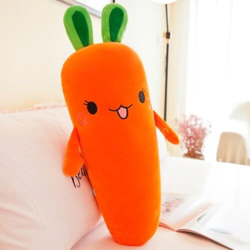 40CM Cartoon Smile Carrot Plush Toy Cute Simulation Vegetable Carrot Pillow Dolls Stuffed Soft Toys for Baby Children Gift