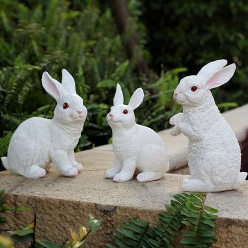 Outdoor garden resin animal Sculptural simulation of rabbits childrens garden statues sculpture Home wedding decoration dies