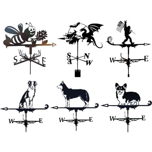 Stainless Steel Weather Vane Wind Direction Indicator Wind Vane Garden Decor