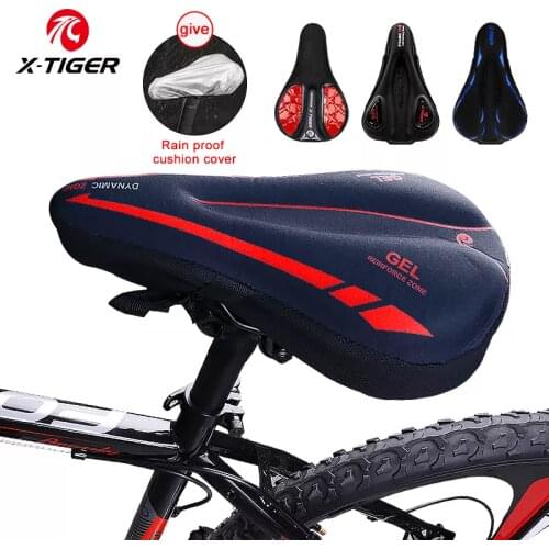 X-TIGER Bicycle Saddle Thicken Mountain Bike Seat 3D Gel Pad Cushion Cover Road Shockproof Seat Bicycle Seat Cycling Accessories