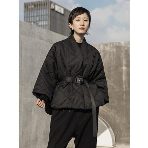 Owen seak Women Cotton Coats Jackets High Street Style Clothing Winter Dust Women Coats Windbreaker Black Jacket