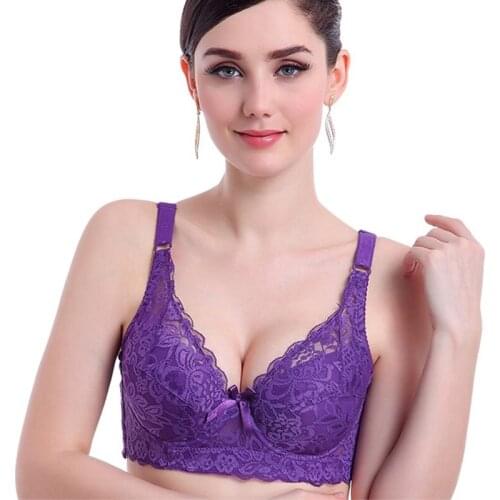 2019 Adjustable Push Up Soutien Gorge Sujetador Sutia Sutyen Full Cup B C D Cup Sexy Lace Bras For Women Plus Size Bra #R