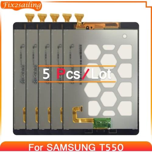 5Pcs For Samsung Galaxy Tab A 9.7 SM-T550 T551 T555 T550 LCD Display Touch Screen Digitizer Assembly Replacement LCD