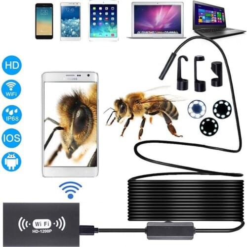 7mm 5.5mm Endoscope Camera Flexible IP67 Waterproof Micro USB industrial Endoscope Camera for Android Phone PC 6LED Adjustable