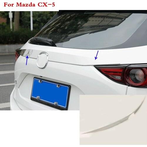 Car styling cover detector Stainless steel Rear door Tailgate frame plate trim lamp parts For Mazda CX-5 CX5 2nd Gen 2017 2018