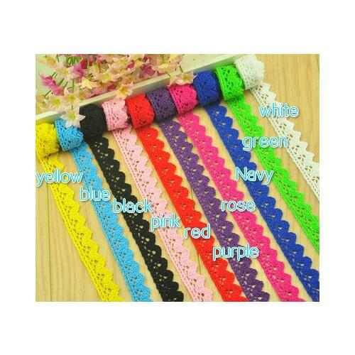 Free shipping 10 color cotton lace lace manual diy accessories Sofa lace curtain material 5meter