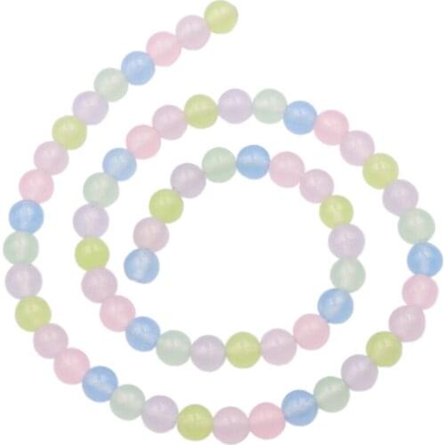 Jewelry Making Multi Crystal Loose Bead for Jewelry Making Natural Stone Round Jades Quartzs Spacer Beads DIY Accessories 15"B19