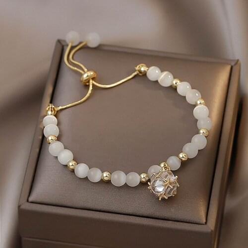 Korean Lucky Zircon Ball Opal Bracelet For Women Etrendy Classic New Fashion Jewelry Ajustable Bracelets Wholesale