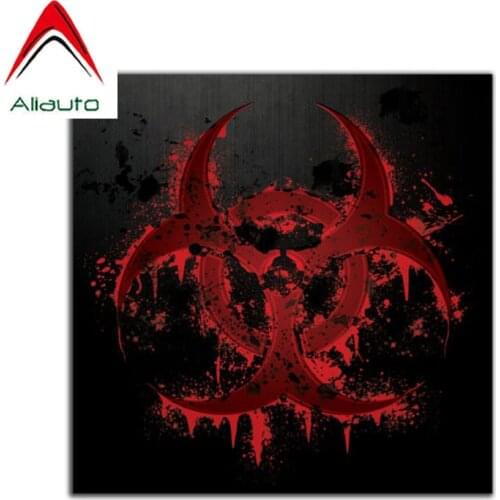 Aliauto Bloody Biohazard Car Stickers Reflective Auto Decorative Decals for Chevrolet Cruze Ford Volkswagen Kia,13cm*13cm