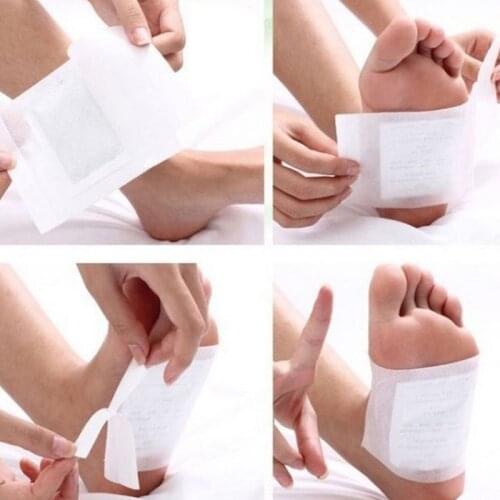 10Pcs/Set Detox Foot Pads Bamboo Vinegar Natural Herbal Toxins Cleansing Adhesive Patches Plaster Improve Sleep Feet Stickers