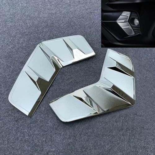 For 2019 2020 Toyota Rav4 Car Front Fog Light Lamp Cover Trim Exterior Chromium ABS Decor Frame Car Styling Garnish Accessories