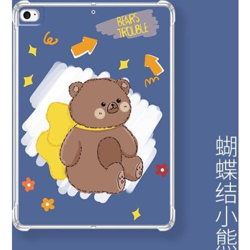For iPad Air 4 10.9'' 2020 Cartoon Silicon Soft Back Case Tablet Cover For iPad Air 2 3 9.7 10.2 10.5 Pro 11 air4 A2324 A2072