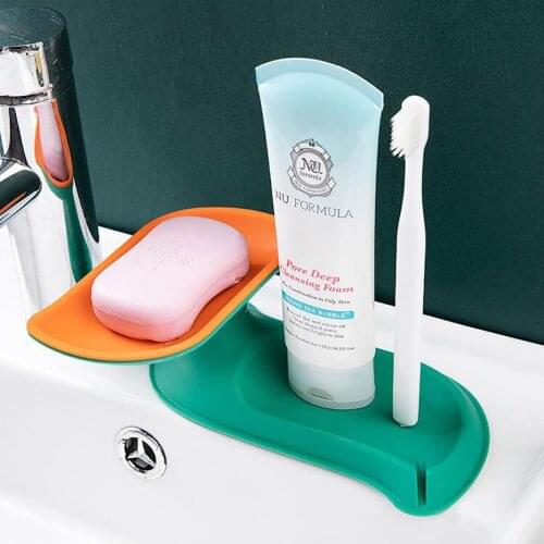 Double Layers Soap Holder Nordic Style Soap Storage Draining Rack Removable Soap Contanier Bathroom Stand Organizer