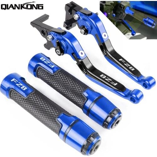 Fz8 logo Motorcycle Brake Handle CNC Adjustable Brake Clutch Lever Handbar Ends For Yamaha FZ8 2011 2012 2013 2014 2015 2016